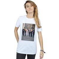 Friends Champagne And Flowers Cotton Boyfriend T-Shirt In White