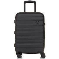 Nere - Stori - ABS Hard-Shell Suitcase Collection - 8-Spinner Wheels - Self-Repairing Zip - Built-in TSA Combination Lock - Expanding Luggage (Black, Cabin Bag)