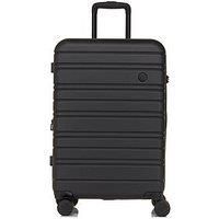 Nere - Stori - ABS Hard-Shell Suitcase Collection - 8-Spinner Wheels - Self-Repairing Zip - Built-in TSA Combination Lock - Expanding Luggage (Black, Medium)