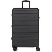 Nere - Stori - ABS Hard-Shell Suitcase Collection - 8-Spinner Wheels - Self-Repairing Zip - Built-in TSA Combination Lock - Expanding Luggage (Black, Large)