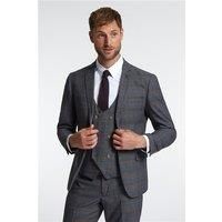 Marc Darcy Slim Fit Jenson Grey Check Navy Men's Suit Jacket