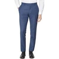 Racing Green Bright Blue Texture Tailored Fit Men's Suit Trousers