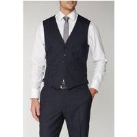 Navy Check Regular Fit Waistcoat