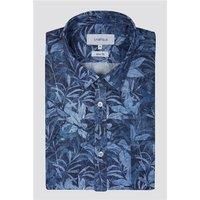 Limehaus Blue Summer Leaf Print Shirt