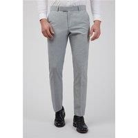 Scott & Taylor Occasions Slim Fit Light Grey Textured Occasions Men's Trousers
