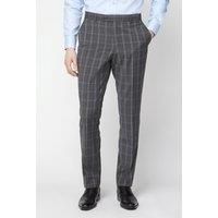 Jeff Banks Classic Fit Grey Check Travel Men's Suit Trousers