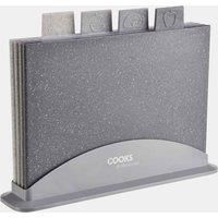 Cooks Professional Four-piece Granite-effect Chopping Board Set