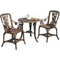 Garden Gear 3pc Rose Bistro Furniture Set Bronze