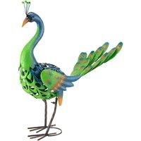 Garden Gear Metal Outdoor Peacock Animal Ornament 58cm Bird Sculpture Decor NEW
