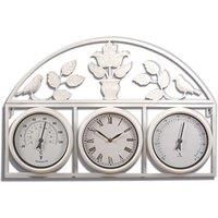 Garden Gear Outdoor Wall Clock and Weather Station - Cream