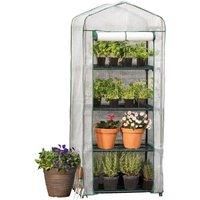 Garden Grow Outdoor 4 Tier Portable Plant Mini Greenhouse Shelves & PE Cover NEW