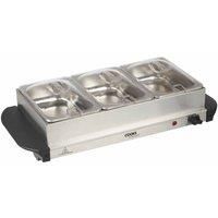 Cooks Professional G0013 3-section Buffet Warming Tray - Silver