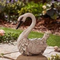 Garden Gear Metal Swan Outdoor Garden Ornament Height 36cm Decorative Sculpture