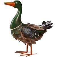 Garden Gear Metal Mallard Outdoor Ornament Height 42cm Decorative Lawn Sculpture