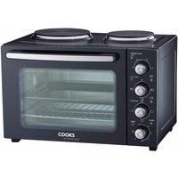 Cooks Professional Electric Mini Oven & Hob Hotplates 34L Table Top Cooker 1500W