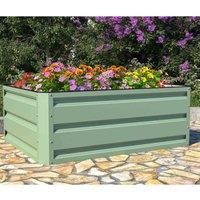 Garden Metal Raised Vegetable Planter Outdoor Flower Trough Herb Grow Bed Box