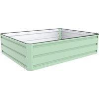 Garden Metal Raised Vegetable Planter Outdoor Flower Trough Herb Grow Bed Box
