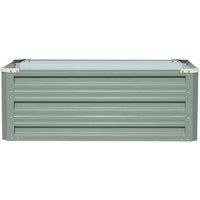 Garden Metal Raised Vegetable Planter Outdoor Flower Trough Herb Grow Bed Box