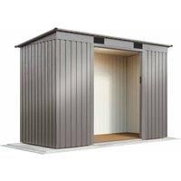 Garden Gear Metal Shed PENT Roof 6.6x4 Dark Green | Grey Optional Foundation Kit