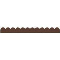Garden Gear Flexi Curve Border Scallop Flexible Edging Stone Effect Eco Friendly Recycled Rubber Small Brick Edging in Grey or Earth (Earth x1)