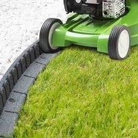 Garden Gear Lawnmower Friendly Flexi-Edge Border Curve Edging Stone Effect Eco Friendly Earth Coloured Recycled Rubber (Grey x2)