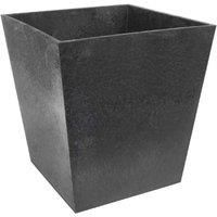 Garden Planter Sonata in Slate or Steel Grey Decorative Self Watering Flower Pot Recycled Rubber Tyres Durable Weatherproof No Cracking or Fading Indoor Outdoor (Steel Grey 33cm x1)