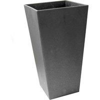 Garden Planter Sonata in Slate or Steel Grey Decorative Self Watering Flower Pot Recycled Rubber Tyres Durable Weatherproof No Cracking or Fading Indoor Outdoor (Steel Grey 50cm x1)