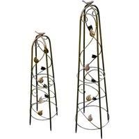 Garden Gear Metal Ornamental Obelisks Bronze - Set of 2