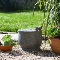 Garden Gear Granite Effect Birdbath Water Feature With Two Birds