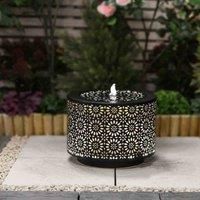 Garden Gear Mosaic Lantern Effect Metal Water Feature