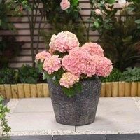 Garden Gear Lily White / Grey Stone-Effect UV Planters Flower Pot 29cm Height