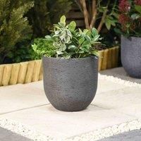 Garden Gear Stone-Effect Planter Outdoor Flower Pot Drainage Holes 25.5cm Tall