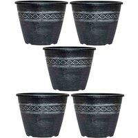 Garden Gear Roman-Greco Design Planter Patio Flower Pot 22cm Tall Drainage Holes