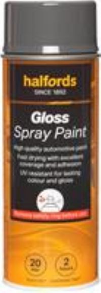 Halfords S1-070 Grey Gloss Car Spray Paint - 400Ml