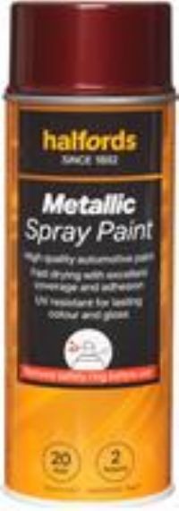Halfords M4-070 Red Metallic Car Spray Paint - 400Ml