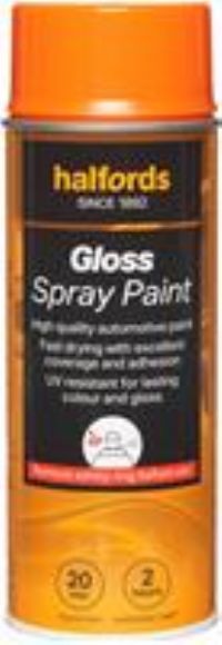 Halfords S5-020 Orange Gloss Car Spray Paint - 400Ml