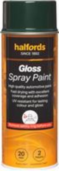 Halfords S7-100 Green Gloss Car Spray Paint - 400Ml