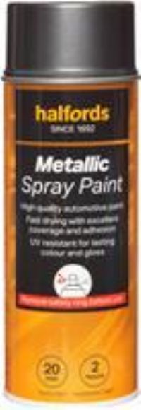 Halfords M1-240 Grey Metallic Car Spray Paint - 400Ml