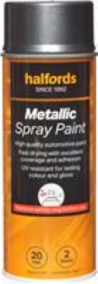 Halfords M1-300 Grey Metallic Car Spray Paint - 400Ml