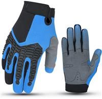 Halfords Essential Bmx Full Finger Cycling Gloves - Blue - 3-6 Years
