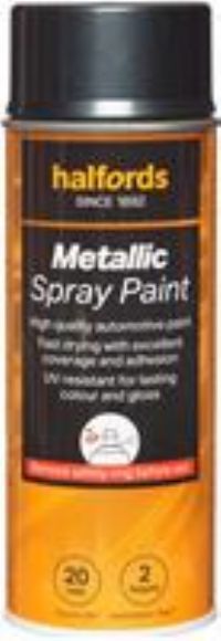 Halfords M1-350 Grey Metallic Car Spray Paint - 400Ml