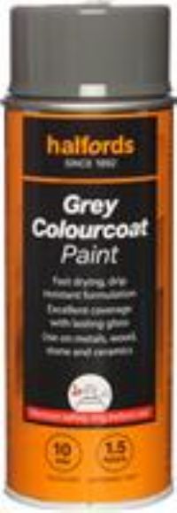 Halfords Colourcoat Grey Paint 400Ml