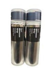 SEAT MONSOON GREY METALLIC SPRAY PAINT 300ML HALFORDS CANS X2