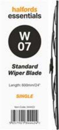 Halfords Essentials Single Wiper Blade W07 - 24 Inch