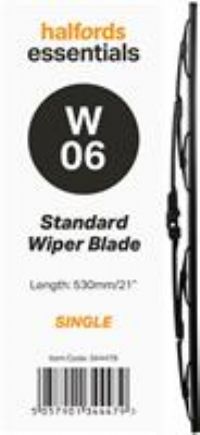 Halfords Essentials Single Wiper Blade W06 - 21 Inch