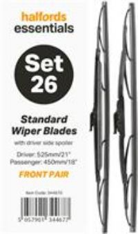 Halfords Essentials Wiper Blade Set 26