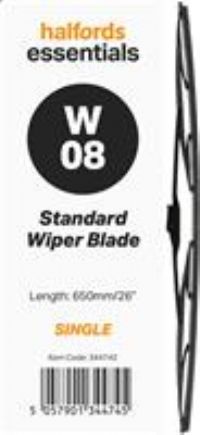 Halfords Essentials Single Wiper Blade W08  26 Inch