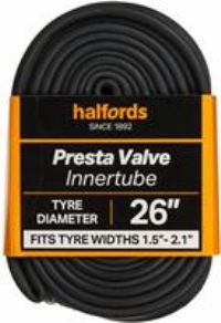 Halfords Presta Bike Inner Tube 26 Inch X 1.5 Inch - 2.1 Inch