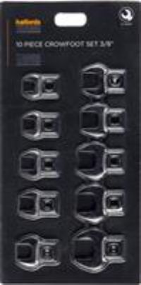 Halfords Advanced 10 Piece 3/8 Drive Crowfoot Set