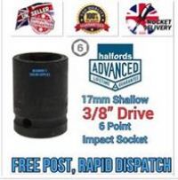 17mm HALFORDS ADVANCED 3/8” Drive Impact 6 Point Shallow Socket *FREE RAPID POST
